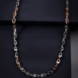 Gilded Armor Two Tone Men's Silver Chain - Diavo Jewels