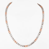 Maverick Block Two Tone Men's Silver Chain - Diavo Jewels