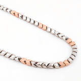 Maverick Block Two Tone Men's Silver Chain - Diavo Jewels