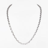 Nomad Wanderer Curb Rhodium Plated Men's Silver Chain - Diavo Jewels