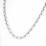 Nomad Wanderer Curb Rhodium Plated Men's Silver Chain - Diavo Jewels