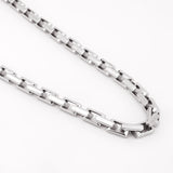 Nomad Wanderer Curb Rhodium Plated Men's Silver Chain - Diavo Jewels