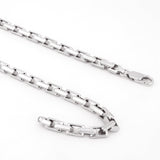 Nomad Wanderer Curb Rhodium Plated Men's Silver Chain - Diavo Jewels