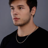 Ember T-Duo Two Tone Men's Silver Chain - Diavo Jewels