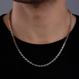 Ember T-Duo Two Tone Men's Silver Chain - Diavo Jewels