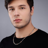 Nova Knight Two Tone Men's Silver Chain - Diavo Jewels