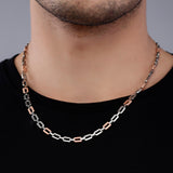 Nova Knight Two Tone Men's Silver Chain - Diavo Jewels