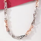 Fusion Clips Two Tone Men's Silver Chain