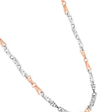 Fusion Clips Two Tone Men's Silver Chain
