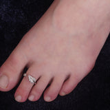 Frond of Nature Bliss Silver Toe Rings