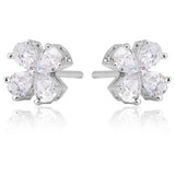 Glinting Galaxy Flora Silver Studs