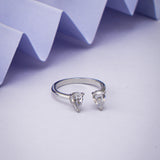 Symphony of Twin Flames Silver Ring