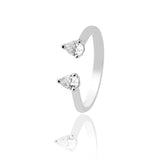 Symphony of Twin Flames Silver Ring