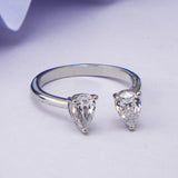Symphony of Twin Flames Silver Ring
