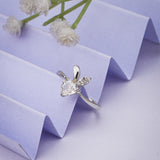 Whimsy icy Heart Whisper Silver Ring