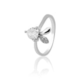 Whimsy icy Heart Whisper Silver Ring