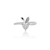 Whimsy icy Heart Whisper Silver Ring