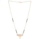 Peacock Symphony Diamond Pendant with Mangalsutra