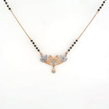 Peacock Symphony Diamond Pendant with Mangalsutra