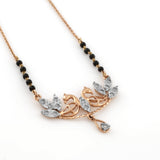 Peacock Symphony Diamond Pendant with Mangalsutra