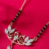 Peacock Symphony Diamond Pendant with Mangalsutra