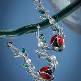 Pearl Bug Silver Delight Earrings - Diavo Jewels