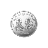 GANESH LAKSHMI JI 999.9 PURITY 10 GM SILVER COIN - Diavo Jewels