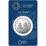 GANESH LAKSHMI JI 999.9 PURITY 10 GM SILVER COIN - Diavo Jewels