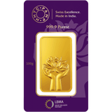 LOTUS 24K (999.9) 100 GM GOLD BAR - Diavo Jewels