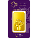 LOTUS 24K (999.9) 50 GM GOLD BAR - Diavo Jewels
