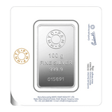 LOTUS 999.9 PURITY 100 GM SILVER BAR - Diavo Jewels