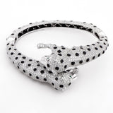 Ebony Panther Silver Cuff Bracelet - Diavo Jewels