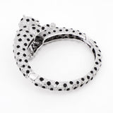 Ebony Panther Silver Cuff Bracelet - Diavo Jewels