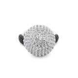 Dazzling Sphere of Glamour Silver Ring - Diavo Jewels