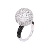 Dazzling Sphere of Glamour Silver Ring - Diavo Jewels