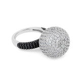 Dazzling Sphere of Glamour Silver Ring - Diavo Jewels