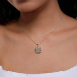 Gilded Filigree Floret Silver Necklace - Diavo Jewels