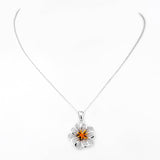 Gilded Filigree Floret Silver Necklace - Diavo Jewels