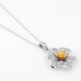 Gilded Filigree Floret Silver Necklace - Diavo Jewels