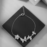 Whimsical Flutterby Charms Silver Bracelet - Diavo Jewels
