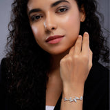 Whimsical Flutterby Charms Silver Bracelet - Diavo Jewels