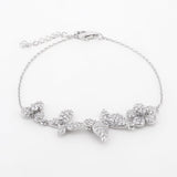 Whimsical Flutterby Charms Silver Bracelet - Diavo Jewels