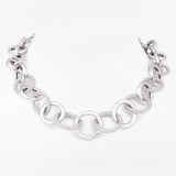 Dazzling Cubic Curb Silver Necklace - Diavo Jewels