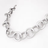 Dazzling Cubic Curb Silver Necklace - Diavo Jewels