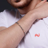 Atlas Spring Bead Men's Silver Bracelet