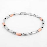 Atlas Spring Bead Men's Silver Bracelet
