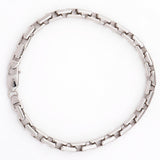 Nomad Wanderer Curb Rhodium Plated Men's Silver Bracelet - Diavo Jewels