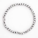 Maverick Block Rhodium Plated Men's Silver Bracelet - Diavo Jewels