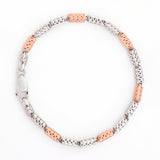 Rugged Link Dual-Tone Men's Silver Bracelet - Diavo Jewels