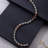 Ember T-Duo Two Tone Men's Silver Bracelet - Diavo Jewels
